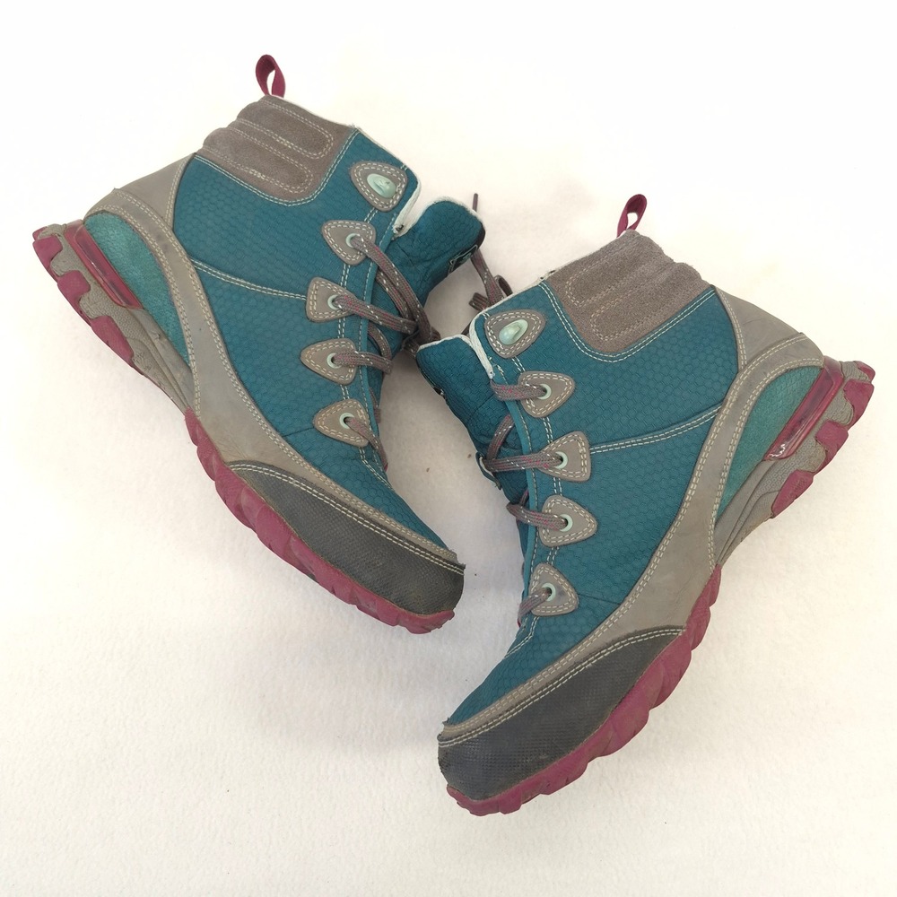 Ahnu Sugarpine Hiking Boots Blue Teal Sz 9.5 Waterproof Vibram Gorpcore Outdoor - Picture 6 of 12